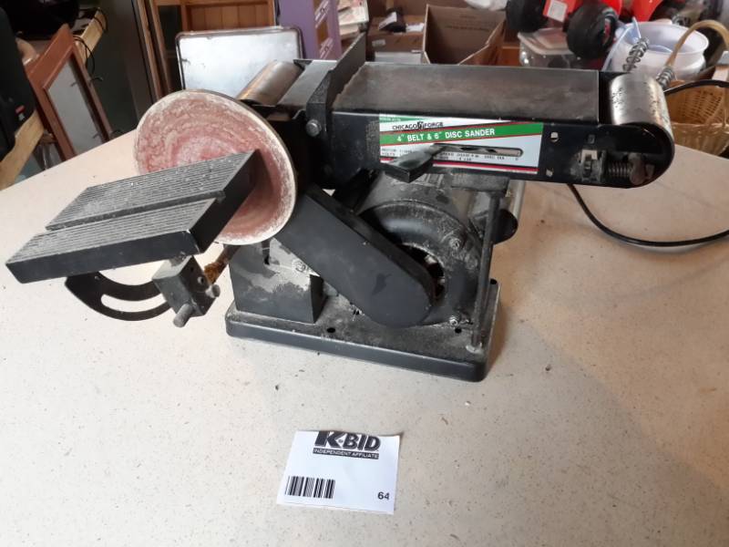 lot 64 image: 4in and 6 in Chicago Forge Disc Sander