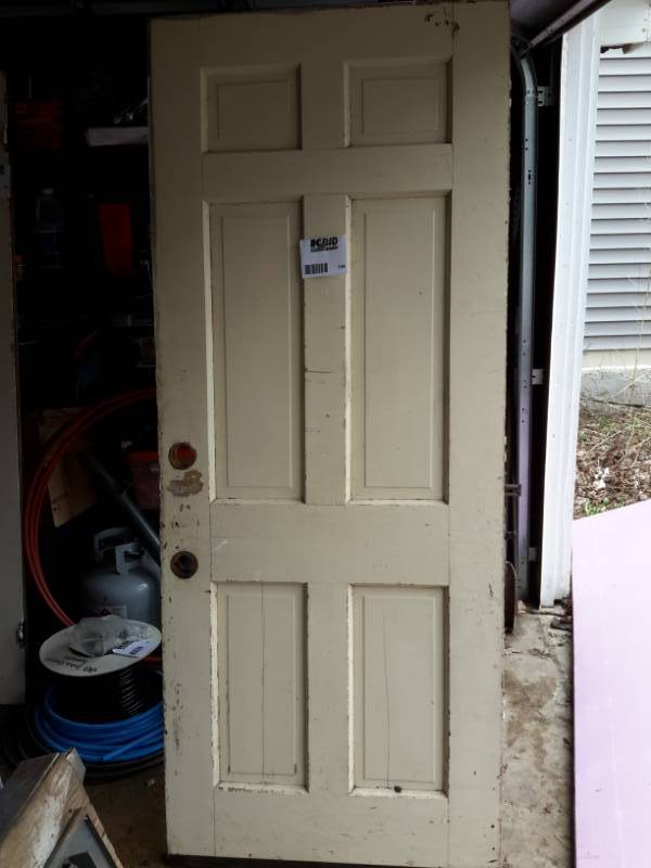 lot 159 image: Vintage interior, panel door. 32x78.5 x 1.75