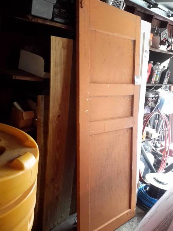lot 160 image: Vintage interior, panel door. 32x78.5 x 1.75