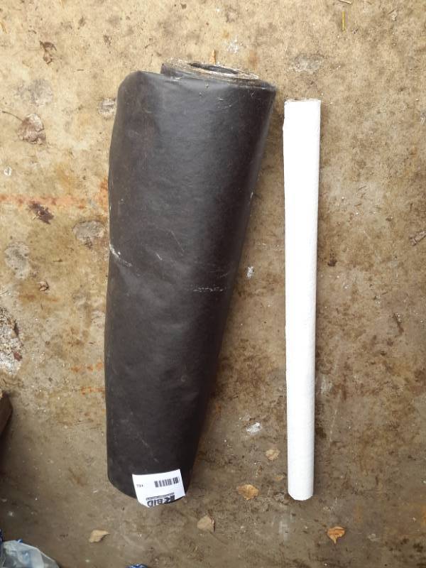 lot 162 image: 3 partial rolls of tar paper, and other material as shown