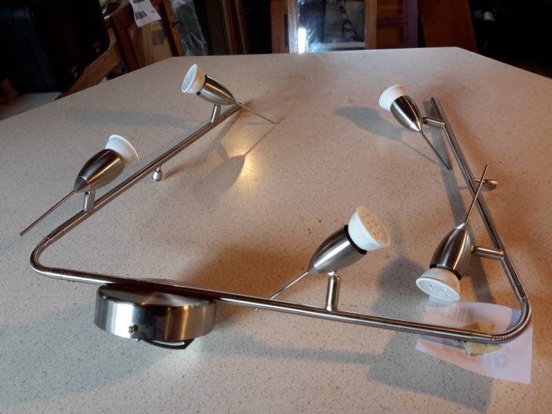 lot 86 image: IKEA brand flexible track lighting.. LED lights