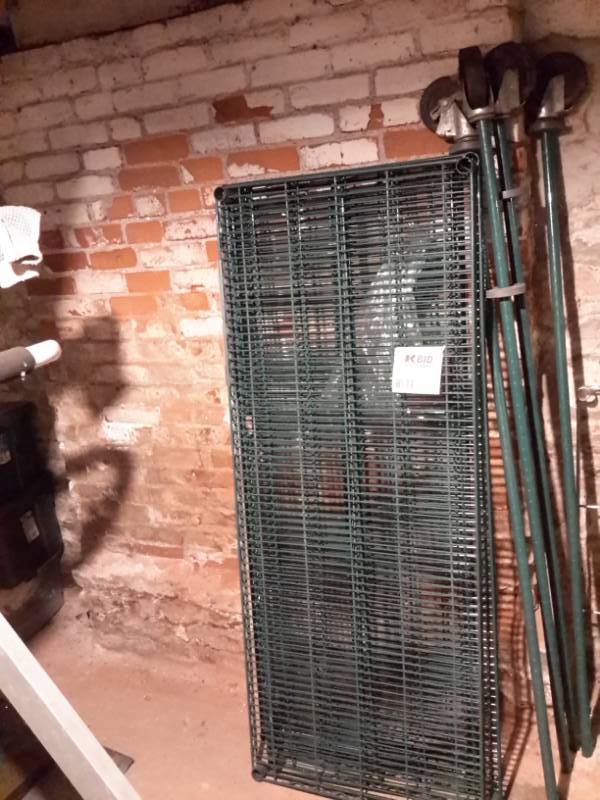 lot 50 image: 5 Shelf, Rolling metal Cart.