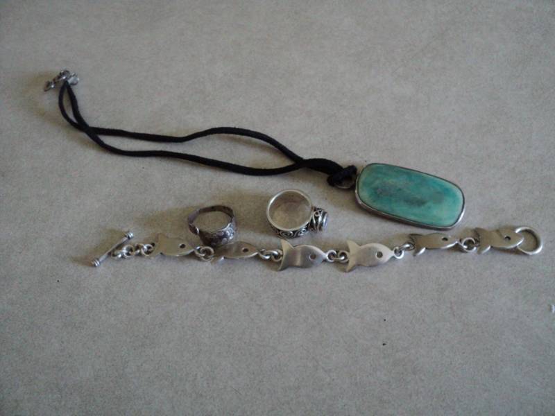 lot 15 image: 4 Pieces of Silver Jewelry - all ma...