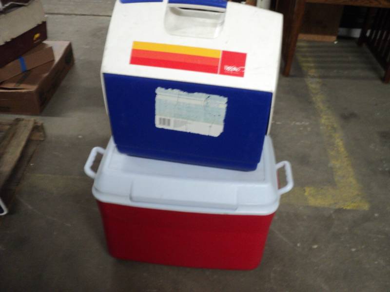 lot 97 image: 2 Coolers, Rubbermaid and Playmate ...