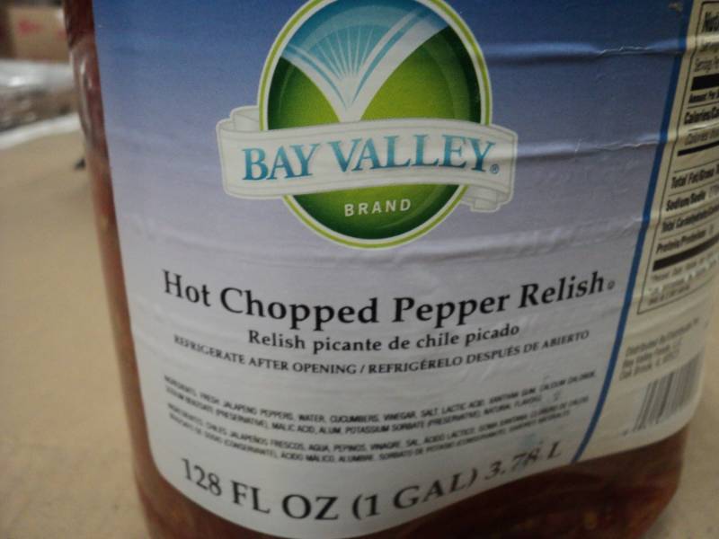 lot 110 image: 1 Gallon Bay Valley Hot Chopped Pep...