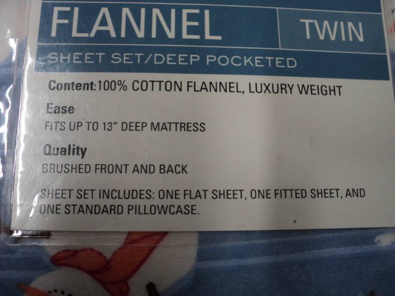 lot 223 image: Flannel Twin Sheet Set...