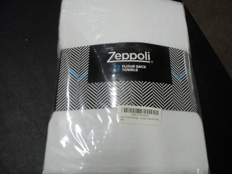 lot 243 image: 12 pack Zeppoli Flour Sack Towels...