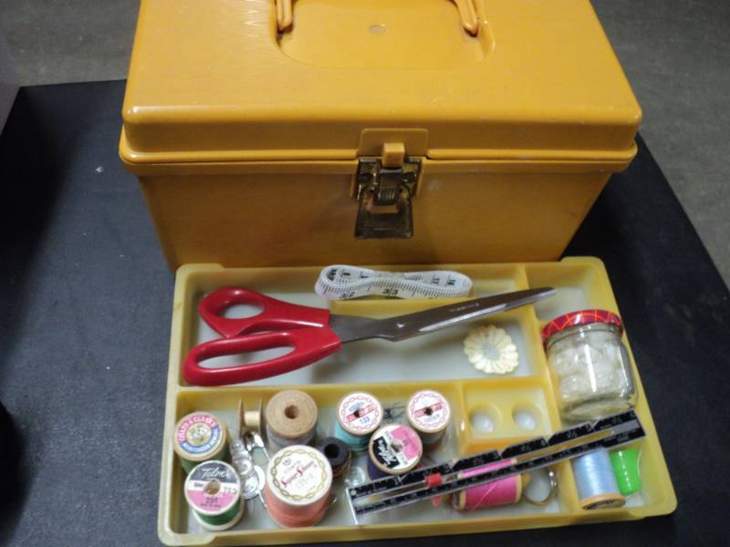 lot 244 image: Sewing Box and Contents...
