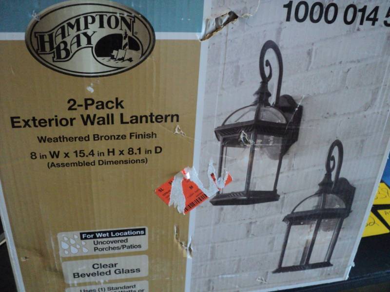 lot 332 image: Hampton Bay 2 Pack Exterior Wall La...