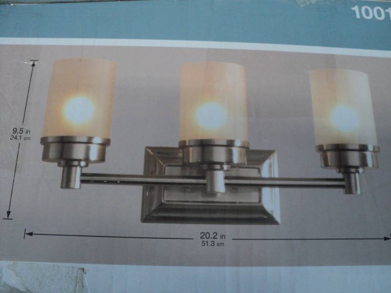 lot 341 image: Hampton Bay 3 Light Vanity Fixture ...