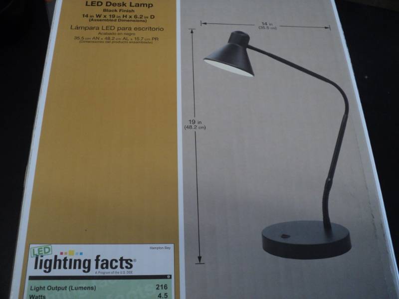 lot 346 image: Hampton Bay LED Desk Lamp...