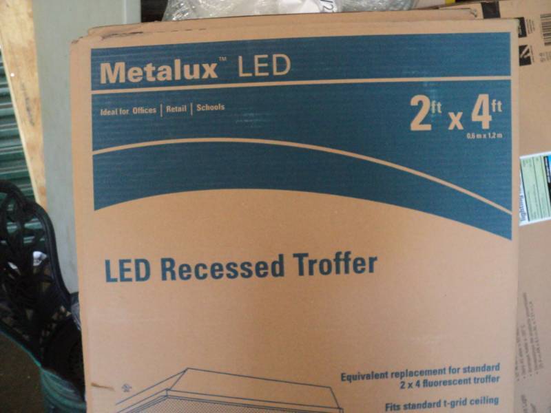 lot 376 image: Metalux LED Recessed Troffer 2 ft x...