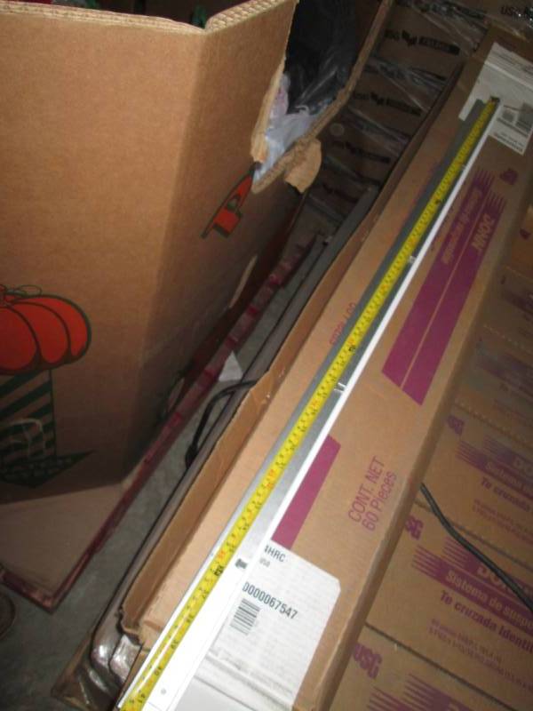 lot 456 image: 2 boxes of 60 each - USG suspended ceiling cross tees, low profile, approx. 42