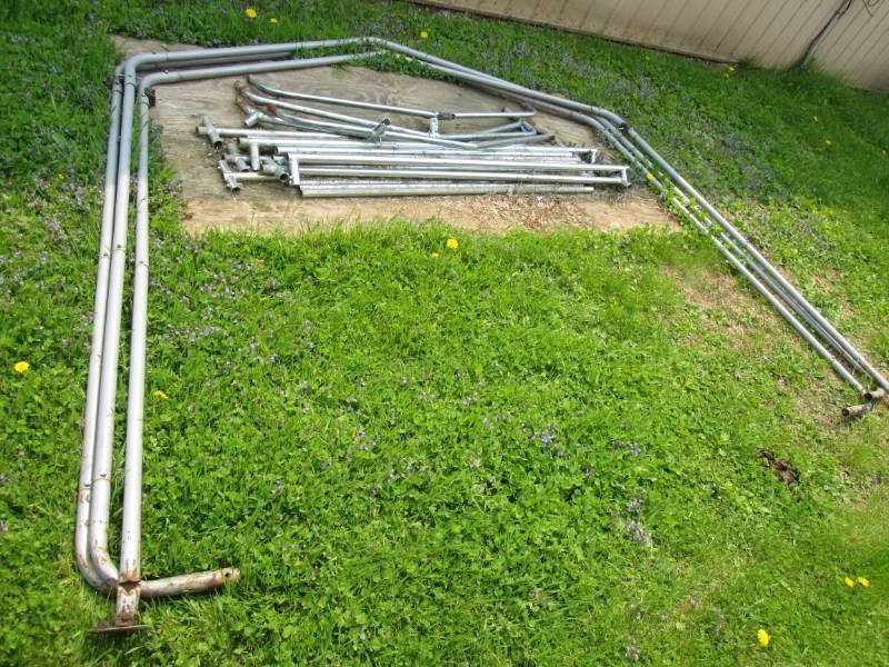 lot 35 image: Canvas Shelter poles (hardware only...