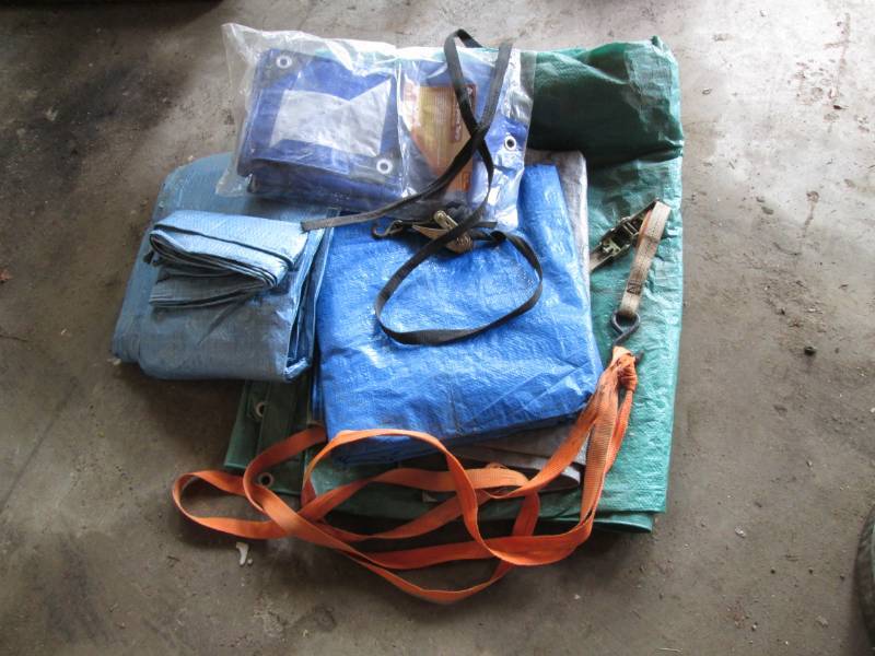 lot 69 image: Misc. tarps, qty 5...