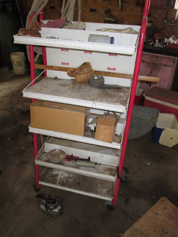lot 89 image: Little Debbie stand with misc. item...