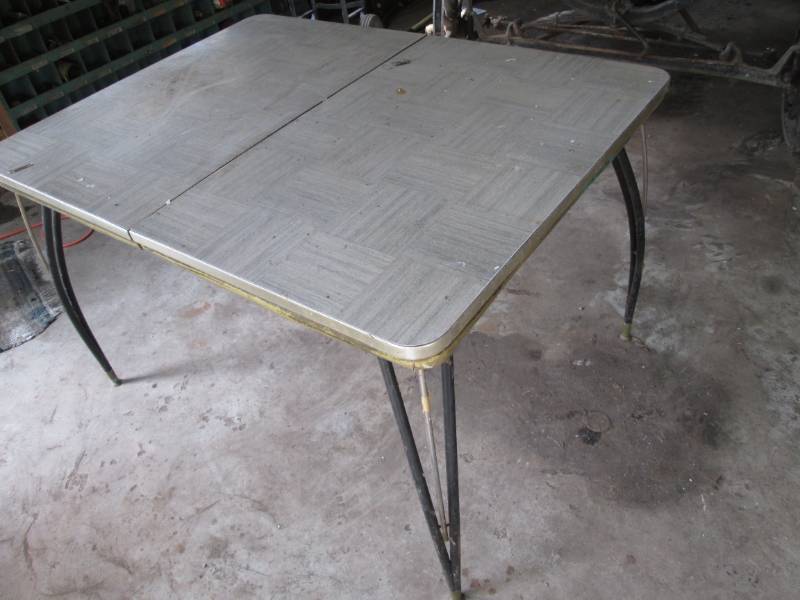 lot 160 image: Vintage formica topped table with b...