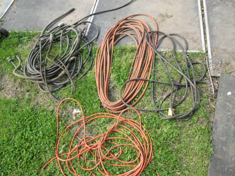 lot 162 image: Lot of electrical cords and hoses...