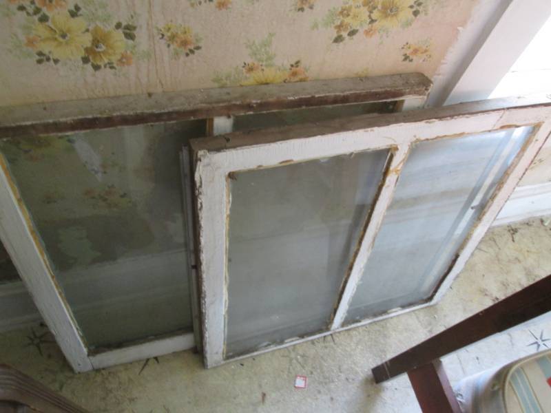 lot 198 image: 2 old windows...