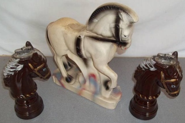 Horse Lighters and Statue