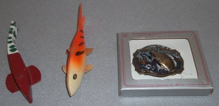 Fishing Decoys and Belt Buckle