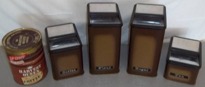 Vintage Canisters and Coffee Tin