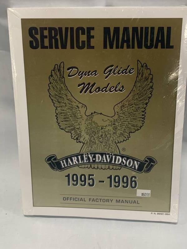 lot 2 image: Harley Davidson 1995-96 Dyna Glide Factory Manual (still sealed)