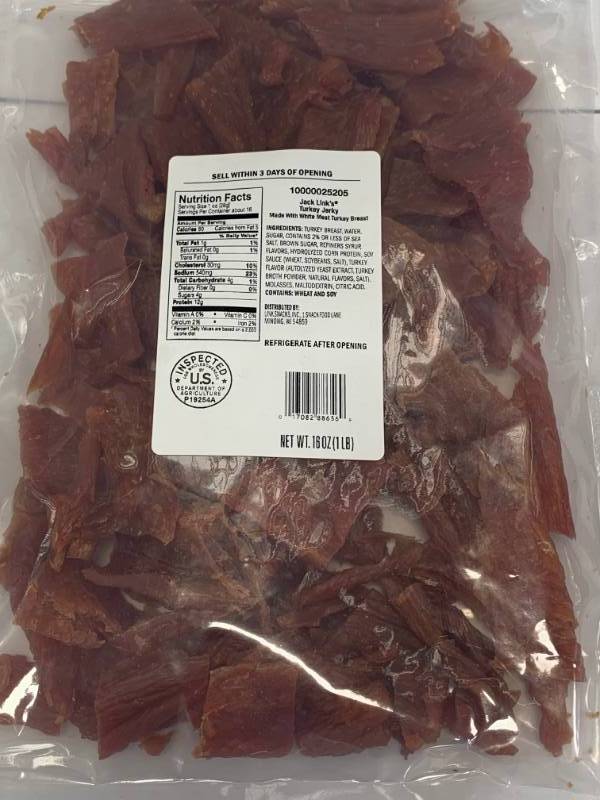 lot 10 image: One Pound (16oz) Jack Link Turkey Jerky In Date