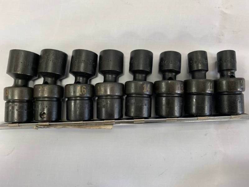 lot 32 image: Brand New SK Tool 8pc Swivel Impact Socket Set $144 Retail