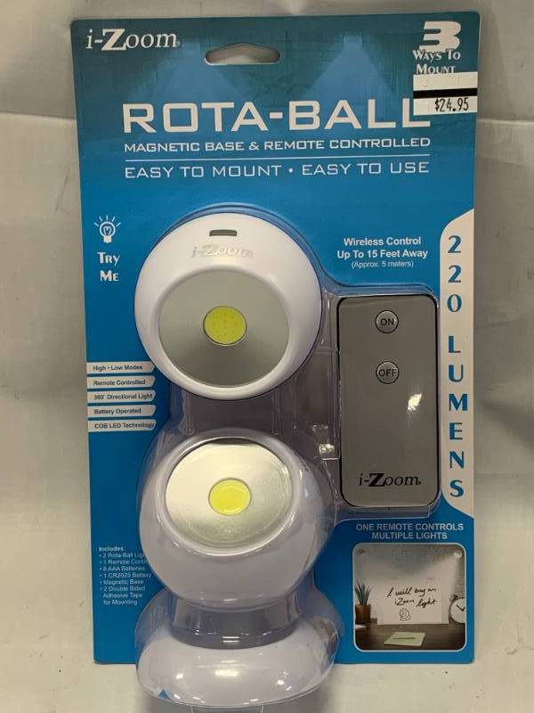 lot 47 image: Roto-Ball Remote Controlled Magnetic Lights