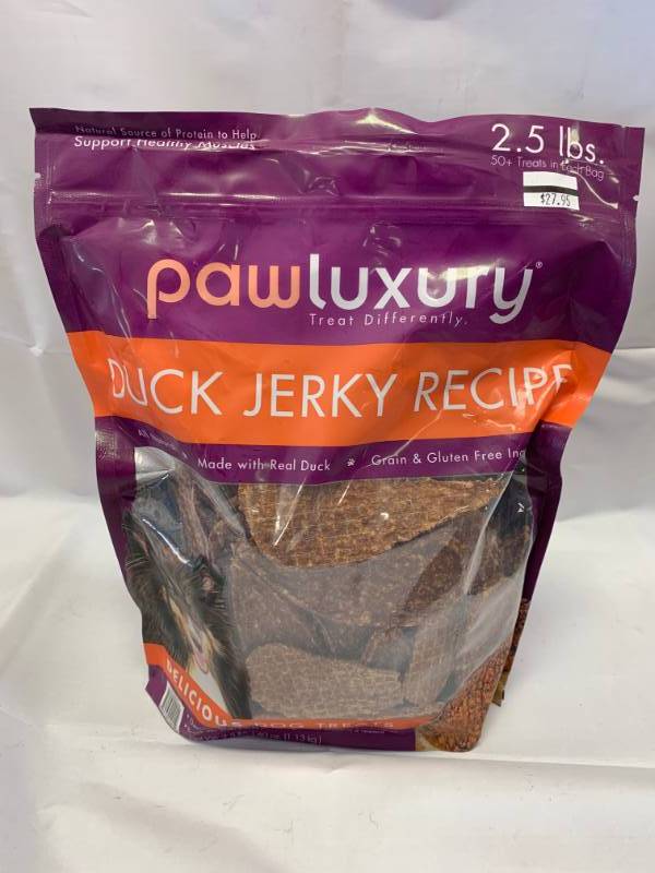 lot 51 image: Duck Jerky Dog Treats 2.5 Pounds  $24.95 at Costco