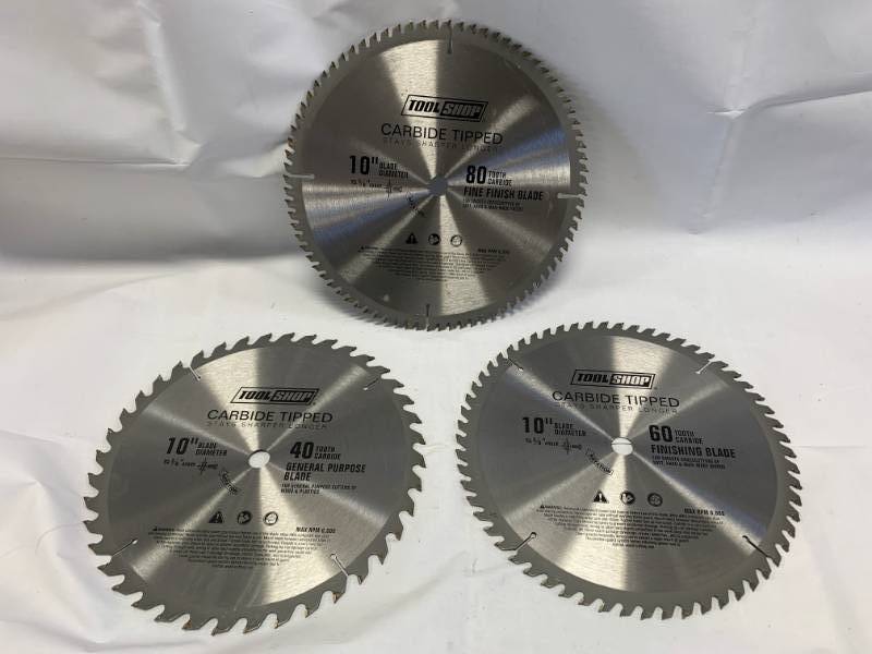lot 67 image: Lot of 3 Carbide Tipped 10 Blades