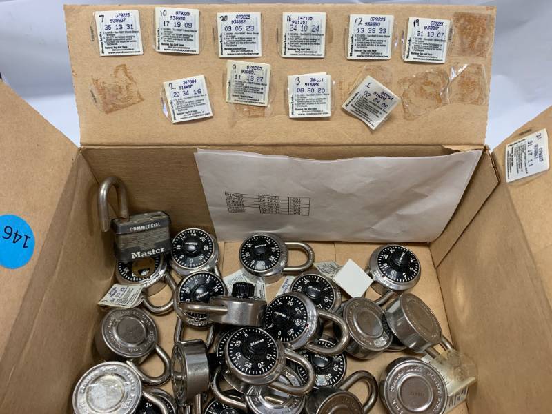 lot 73 image: Lot of 22 Padlocks with Combinations