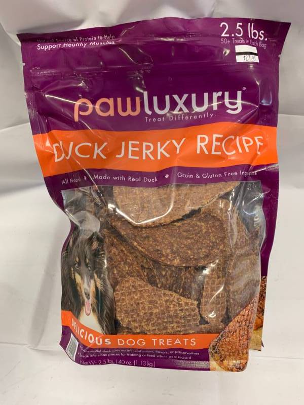 lot 102 image: 2.5 Pounds Duck Jerky Dog Treats $24.95 at Costco