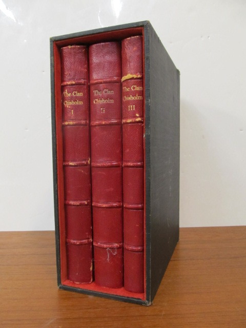 lot 25 image: Vintage 1930s Large Hardcover SCOTTISH CLANS Book Set wCase