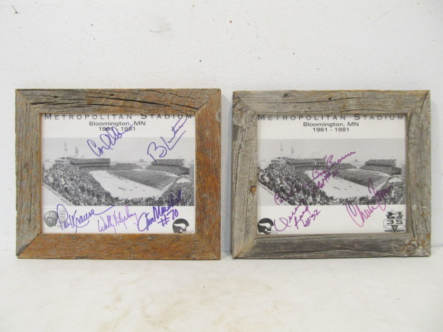 lot 45 image: Pair of MINNESOTA VIKINGS Autographed Vintage Photos