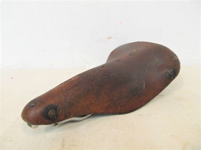 lot 42 image: Vintage BROOKS Leather Bicycle Seat Saddle