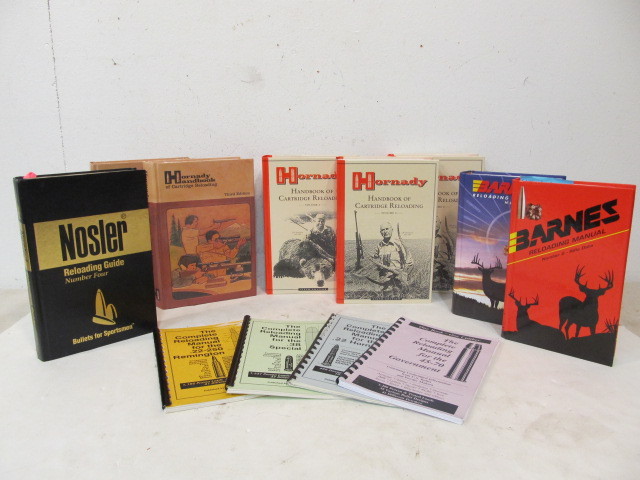 lot 77 image: Large Group of CartridgeShell Reloading Books & Manuals