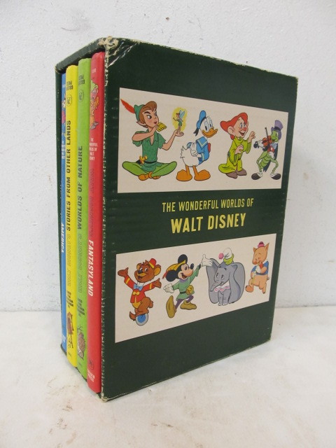 lot 82 image: 1960s WODERFUL WORLD OF DISNEY Large Hardcover Book Set wCase - NEAR MINT