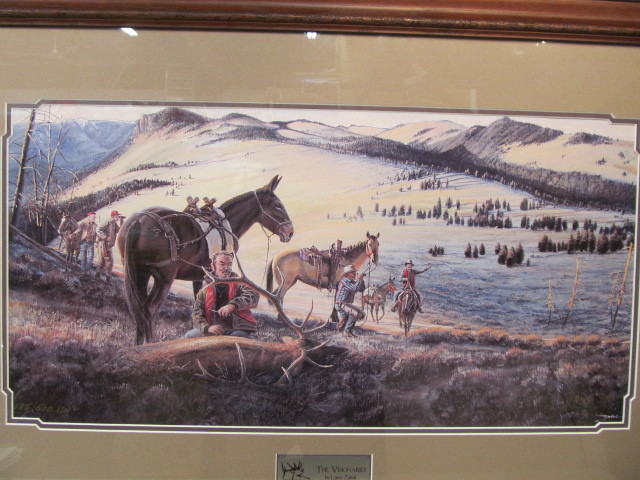 lot 201 image: Framed Signed & Numbered Western Hunting Print by Larry Zabel - The Visionaries