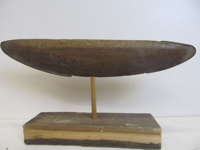 lot 163 image: Early Antique Primitive Wooden Boat Model