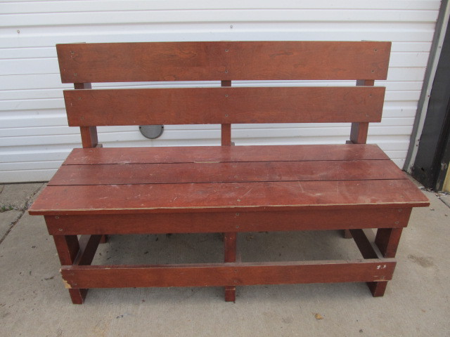 lot 16 image: IndoorOutdoor wooden Patio Bench