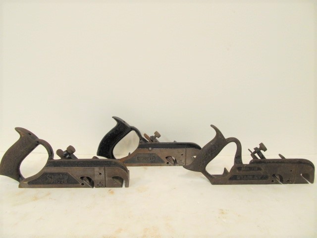 lot 228 image: 3 Old Vintage STANLEY No. 78 Woodworking Rabbet Planes