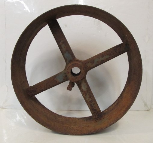lot 232 image: Antique Cast Iron Industrial Wheel