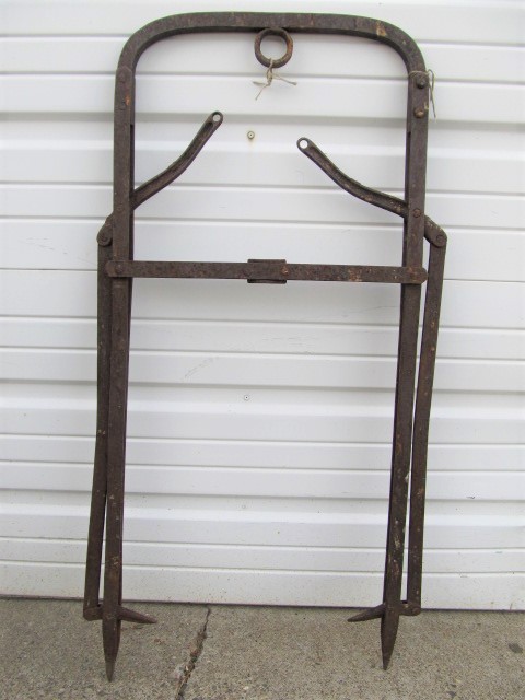 lot 245 image: Early Antique 1860s Iron Hay Fork