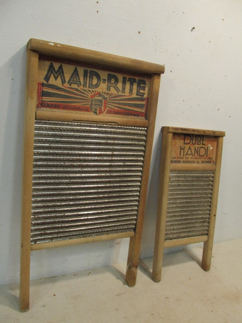 lot 79 image: 2 Antique Primitive Washboards
