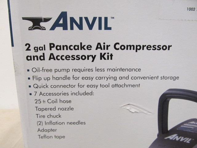 lot 269 image: New In Box ANVIL Pancake Air Compressor - 2 Gallon