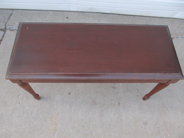 lot 276 image: Vintage Solid  Wood Piano Bench wStorage