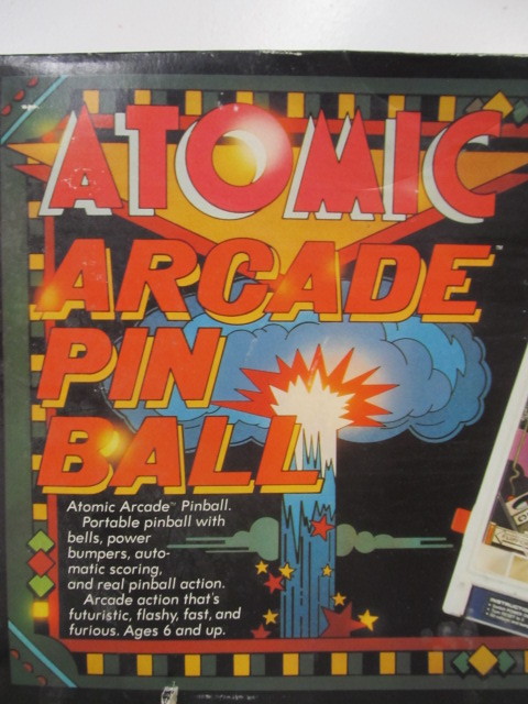 lot 297 image: Vintage 1979 ATOMIC ARCADE Pinball Game wBox