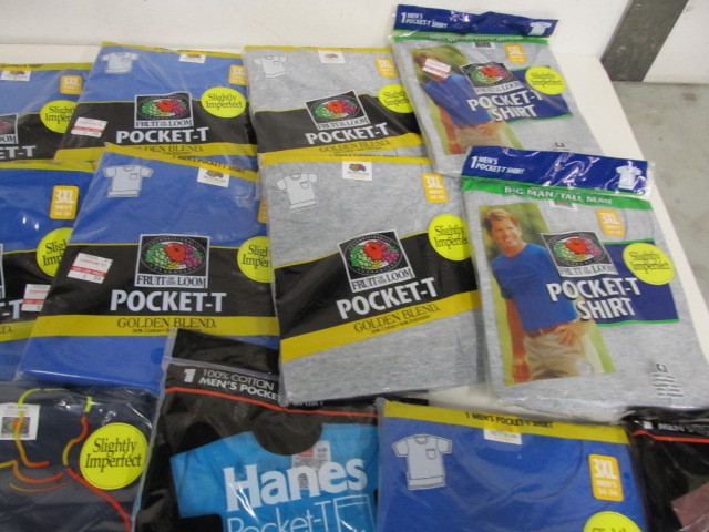 lot 299 image: Large Lot of NOS Vintage (90s) Mens T-Shirts - Sizes XXL & XXXL